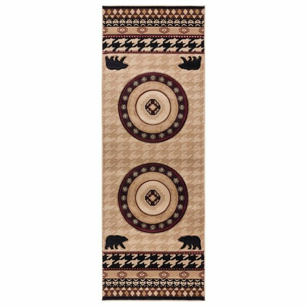 United Weavers Of America Cottage Haven Beige Runner Rug, 2 ft. 7 in. x 7 ft. 4 in. 2055 41626 28C